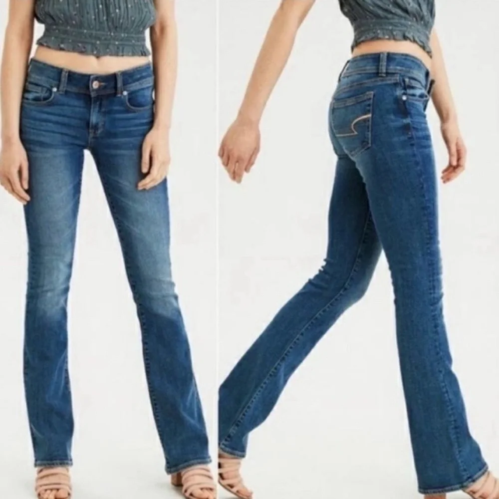 American Eagle Kick Boot Super Stretch Jeans Low Rise Y2K - Picture 10 of 10